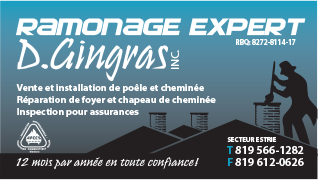Des partenaires de confiance telle que : Ramonage Expert D. Gingras inc. pourrons vous aider lors de votre achat avec notre agence immobilière à Sherbrooke